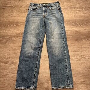Levis Jeans Womens 24 Blue Denim Wedgie Straight Cotton Casual 24x24 Western